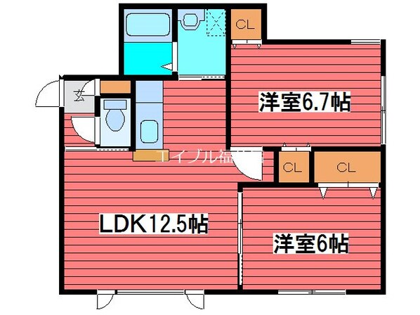 ガーディニア羊ヶ丘の物件間取画像